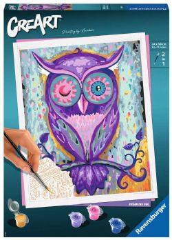 PEINTURE À NUMÉROS RAVENSBURGER - HIBOU RÊVEUR